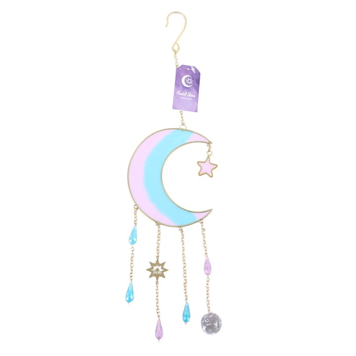 Iridescent Crescent Moon Suncatcher