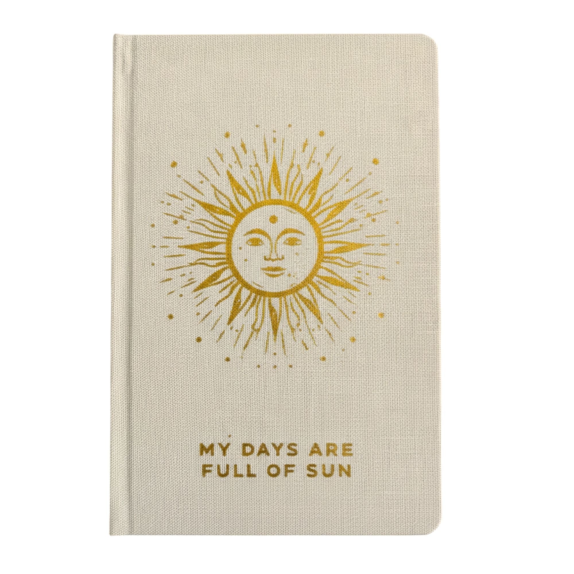 Ivory Gratitude Journal with Gold Lining - 120 pages - My Days are Full of Sun Wellness & Notebooks