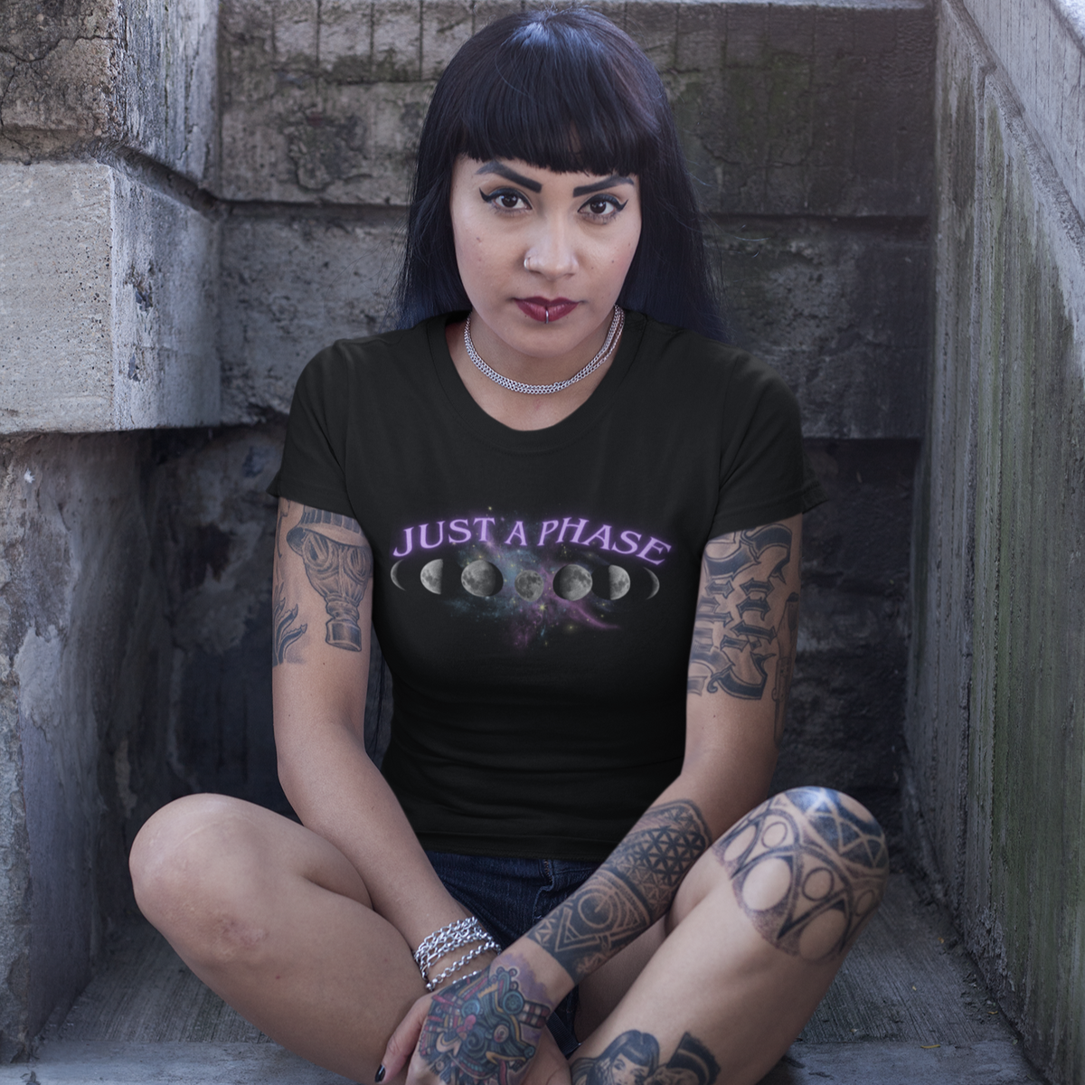 Just a Phase Moon Phase Women’s T-Shirt - T-shirt