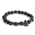 Knight’s Helmet / Lava Stone - Gemstone Bracelet Boho Bling Bracelets