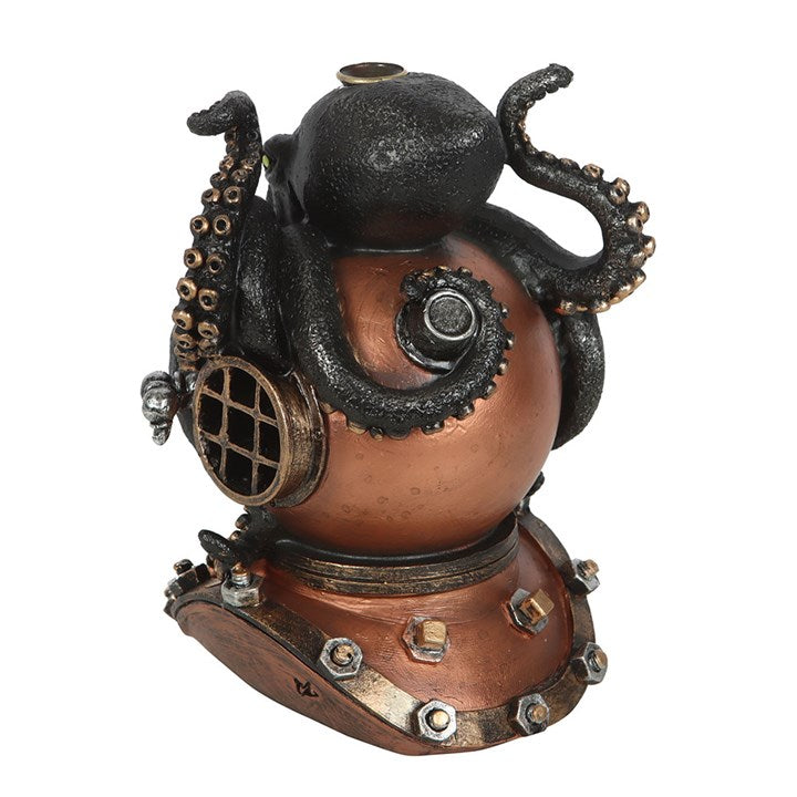 Kraken on Diver’s Helmet Backflow Incense Burner