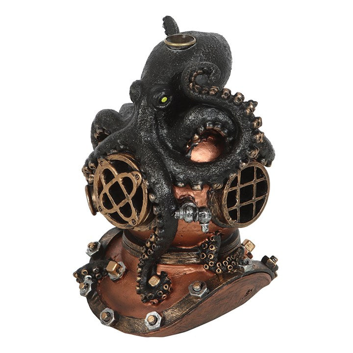 Kraken on Diver’s Helmet Backflow Incense Burner