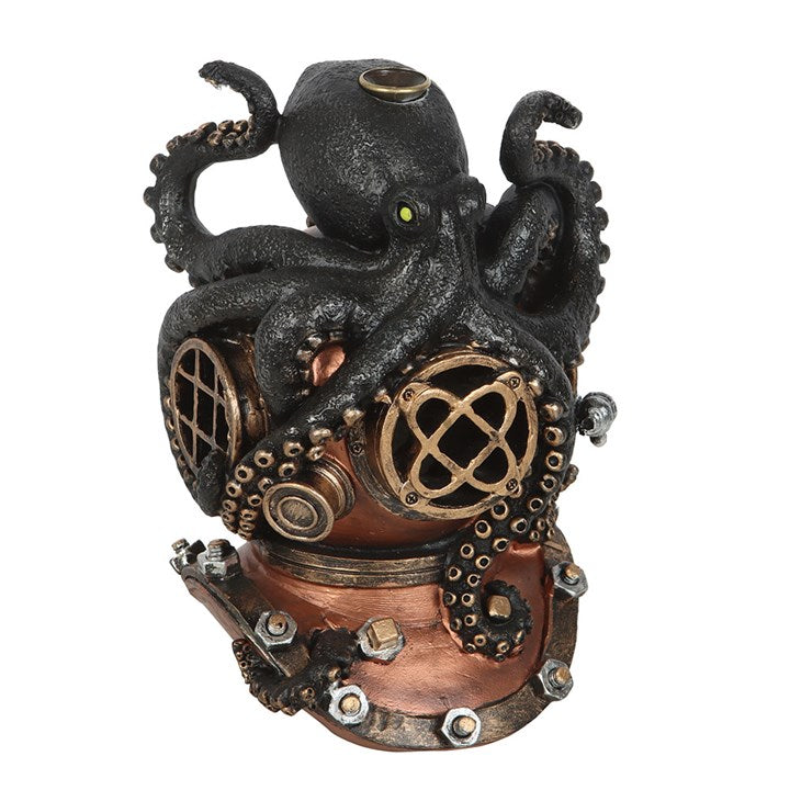 Kraken on Diver’s Helmet Backflow Incense Burner