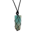 Laced Gemstone Flat Point Pendant - Amazonite From Witch, Please!