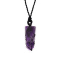 Laced Gemstone Flat Point Pendant - Amethyst From Witch, Please!