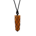 Laced Gemstone Flat Point Pendant - Golden Quartz From Witch, Please!