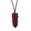 Laced Gemstone Flat Point Pendant - Red Jasper From Witch, Please!