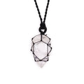 Laced Gemstone Teardrop Pendant - Rock Quartz From Witch, Please!