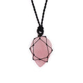 Laced Gemstone Teardrop Pendant - Rose Quartz From Witch, Please!