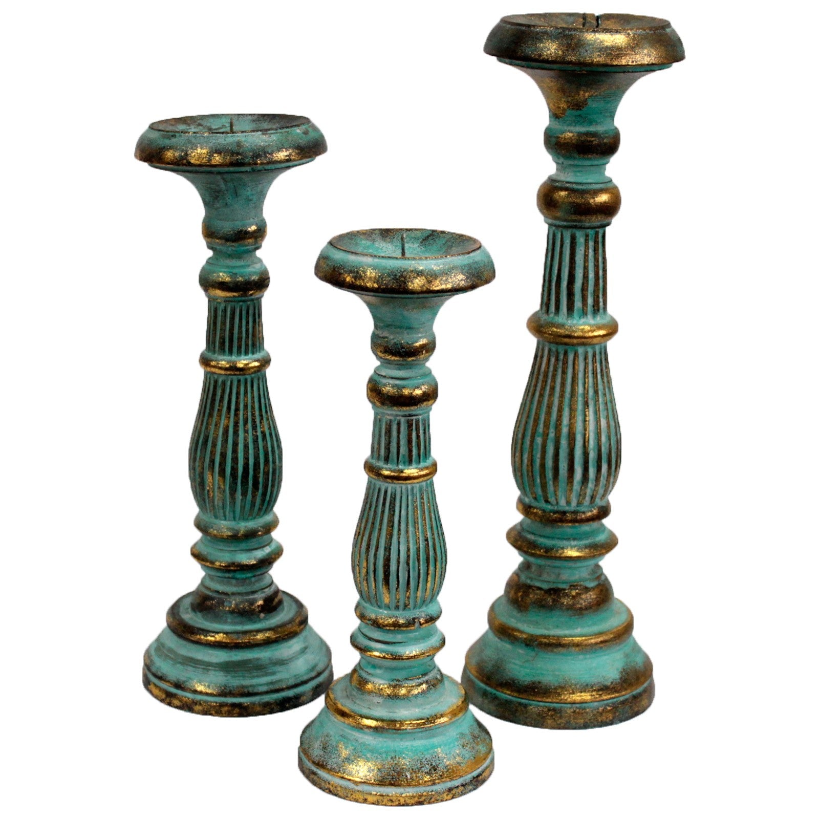 Large Candle Stand - Turquois Gold From Witch, Please!