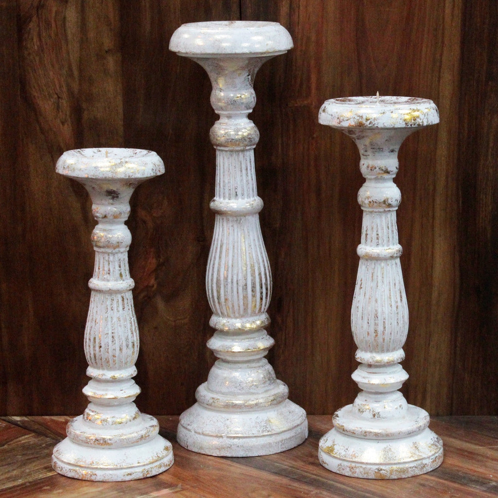Large Candle Stand - White Gold From Witch, Please!