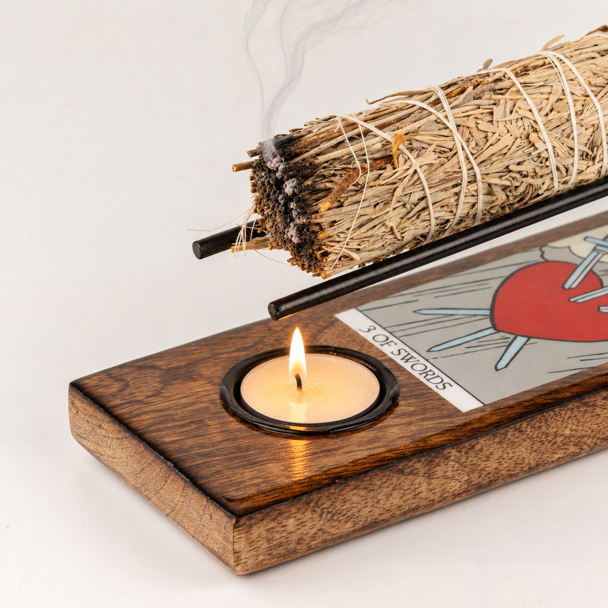 Large Sage Stick Heater Enamelled - 3 of Swords Palo Santo Heaters