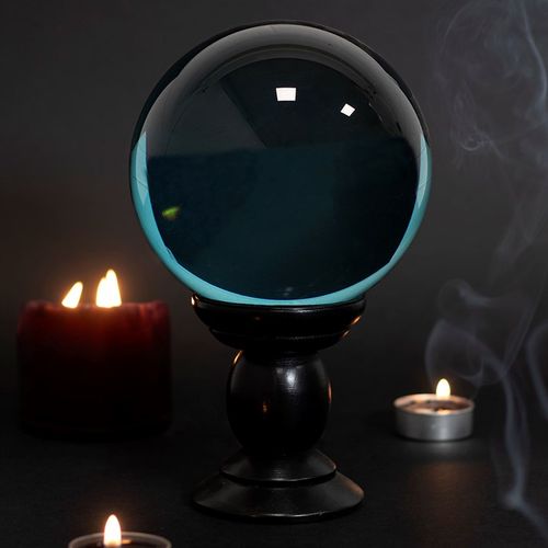 Large Teal Crystal Ball on Stand From Witch, Please!