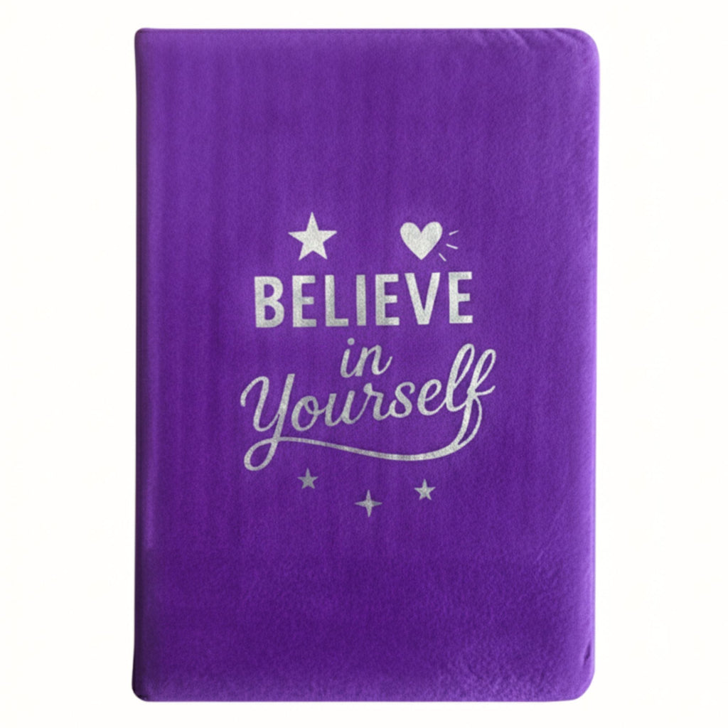 Lavender Velvet Notebook - 80 pages - Believe Yourself Wellness & Gratitude Notebooks