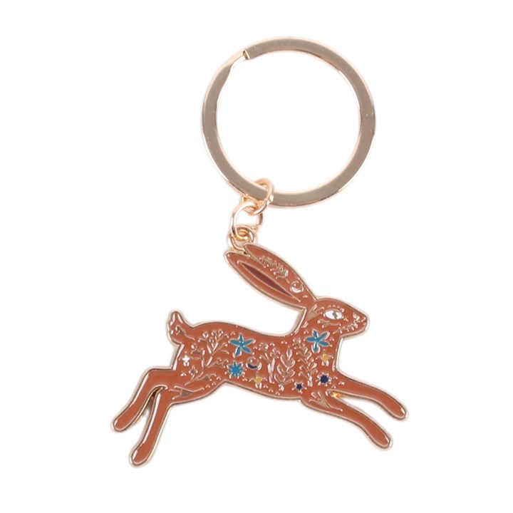Leaping Hare Keyring