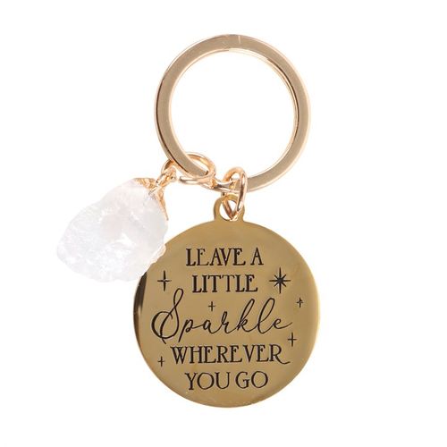 Leave a Little Sparkle Clear Quartz Crystal Keyring From Witch, Please!