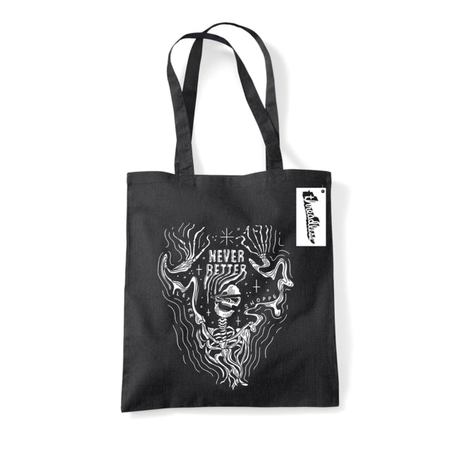 Letter Shoppe (Never Better Said) Black Tote Bag General merchandise