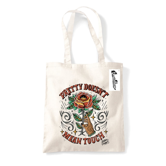 Letter Shoppe (Pretty Doesn’T Mean Touch) Natural Tote Bag General merchandise