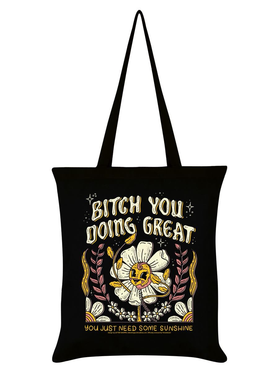 Letter Shoppe (You Doing Great) Black Tote Bag