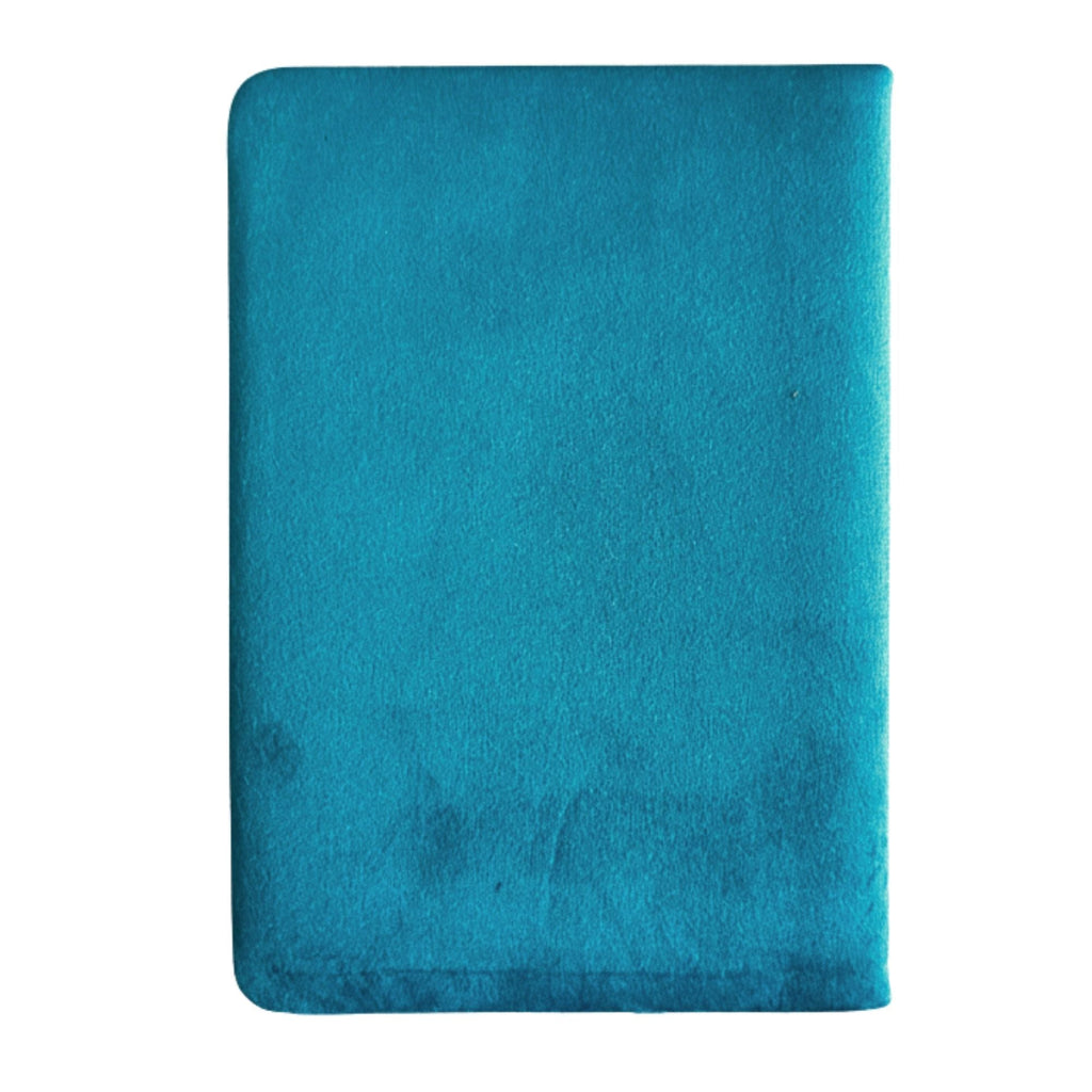 Light Blue Velvet Notebook - 80 pages - Embrace The Journey Wellness & Gratitude Notebooks