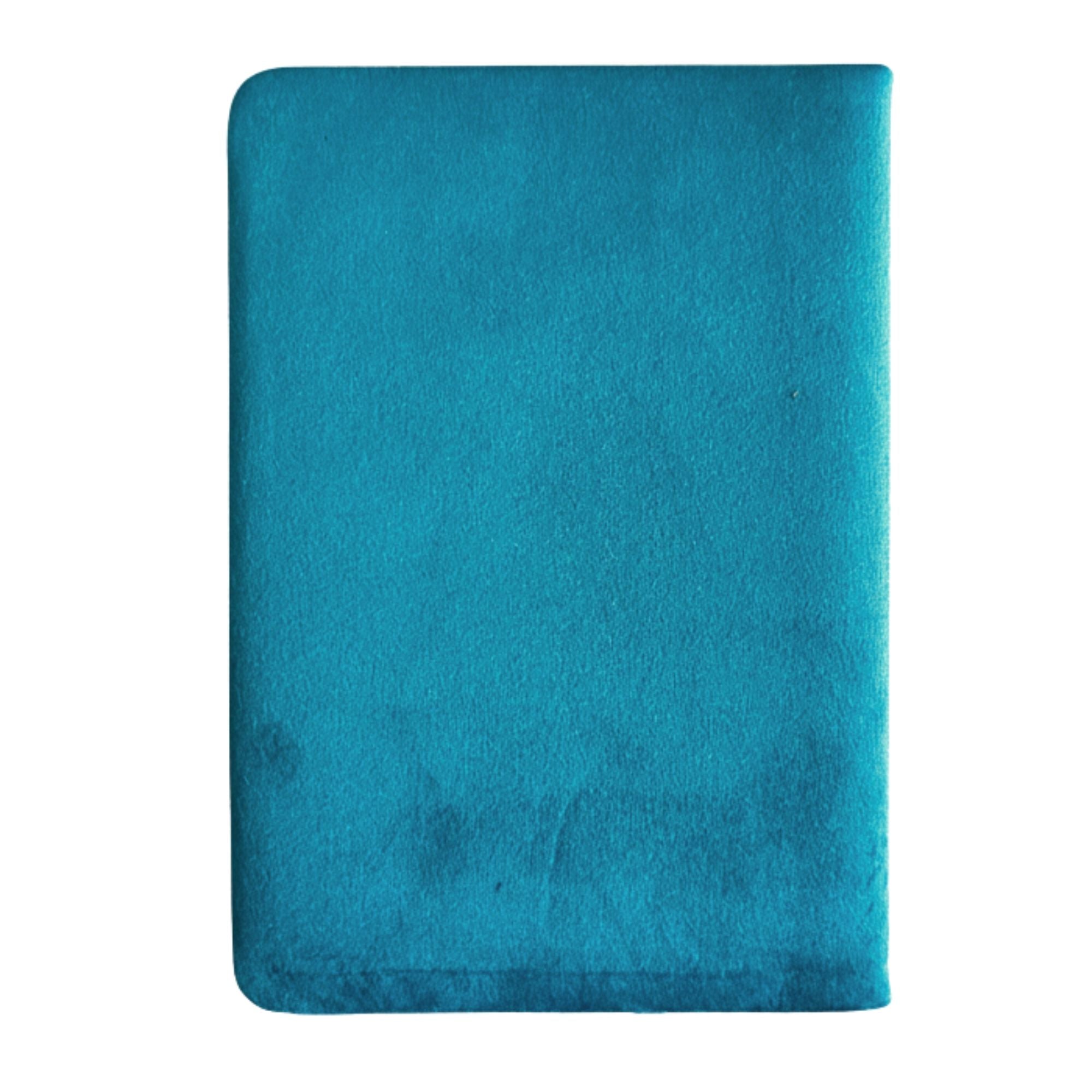 Light Blue Velvet Notebook - 80 pages - Embrace The Journey Wellness & Gratitude Notebooks