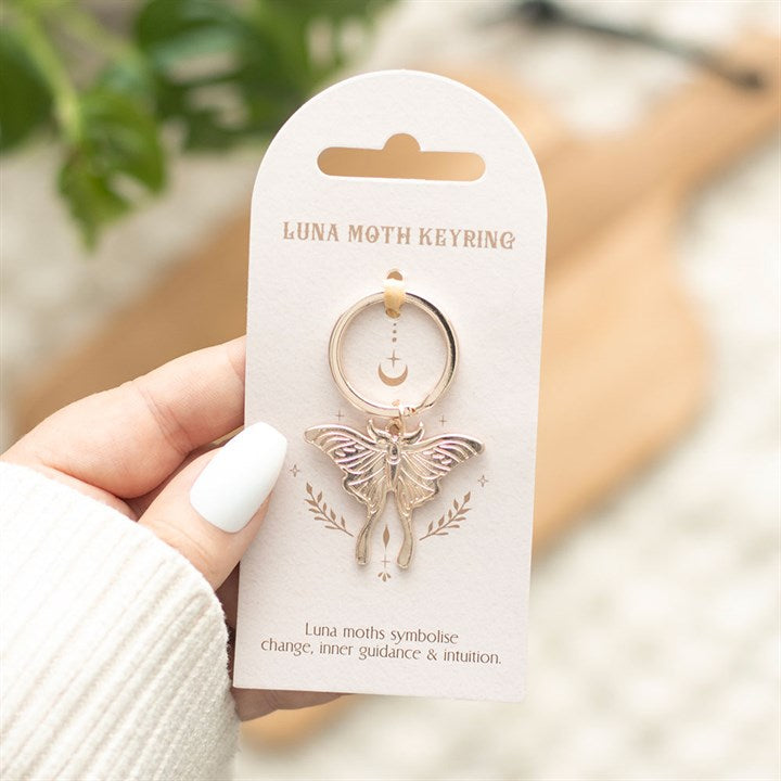 Light Luna Moth Keyring From Witch, Please!