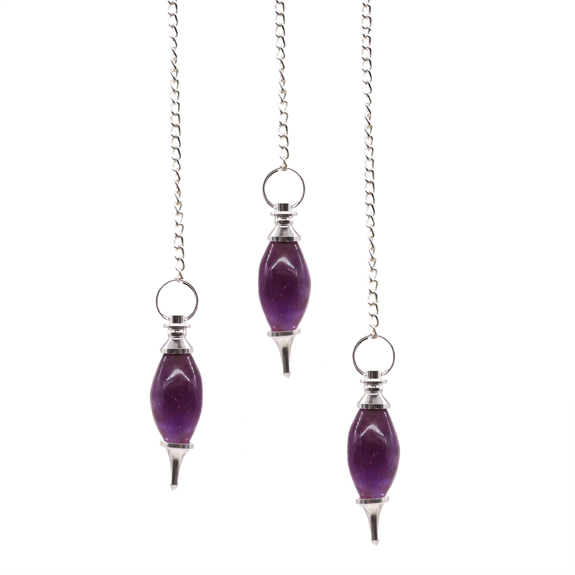 Lingam Shaped Gemstone Pendulum - Amethyst From Witch, Please!