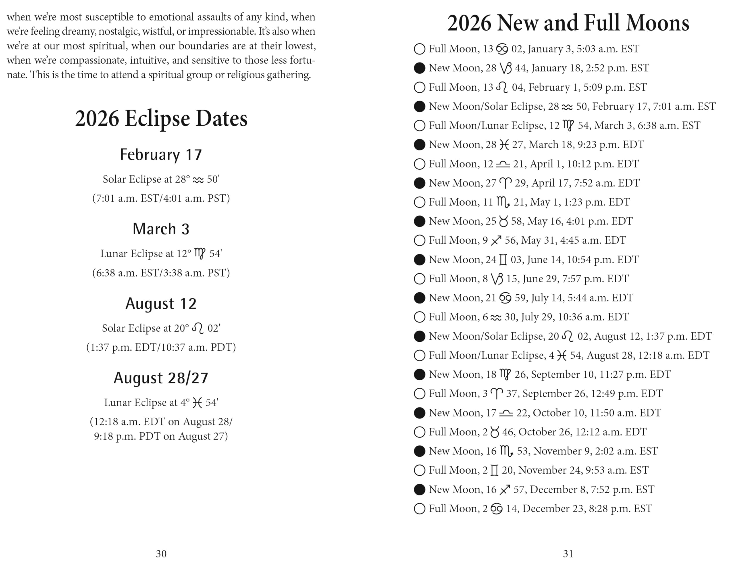 Llewellyn's 2026 Daily Planetary Guide : Complete Astrology At-A-Glance