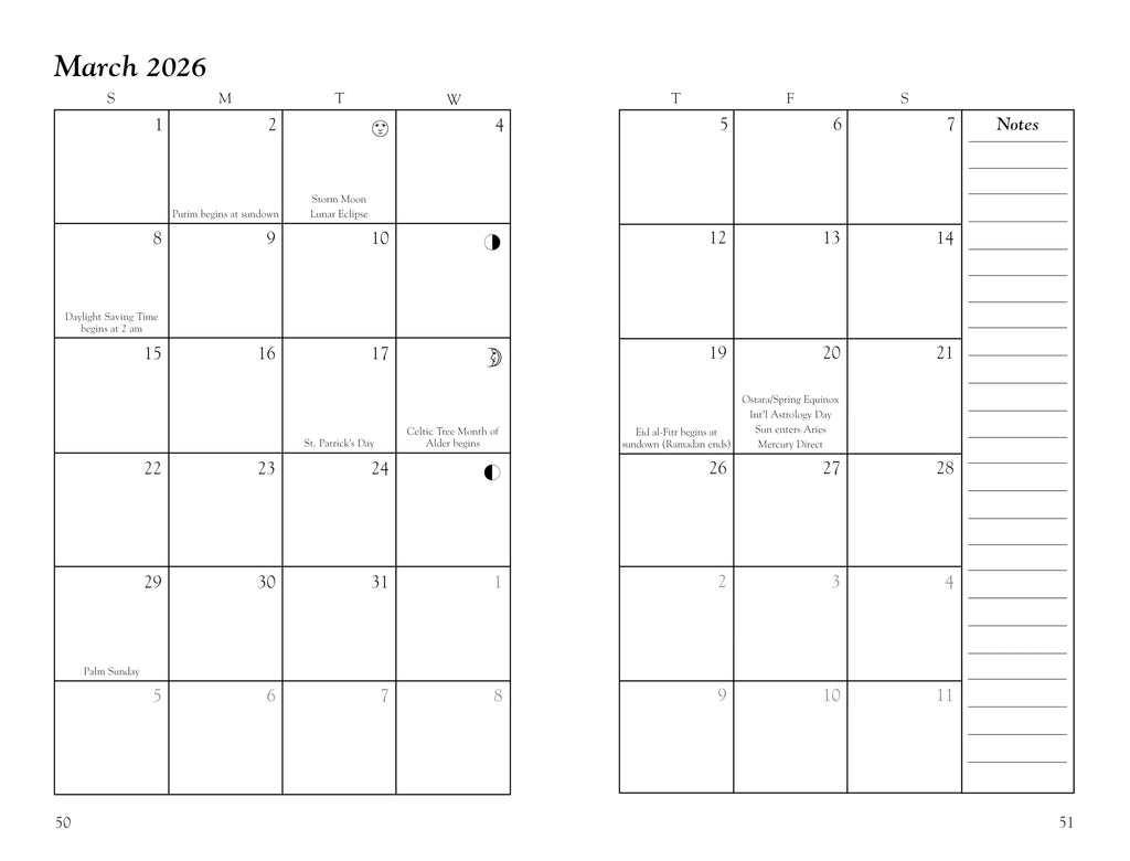 Llewellyn's 2026 Witches' Datebook