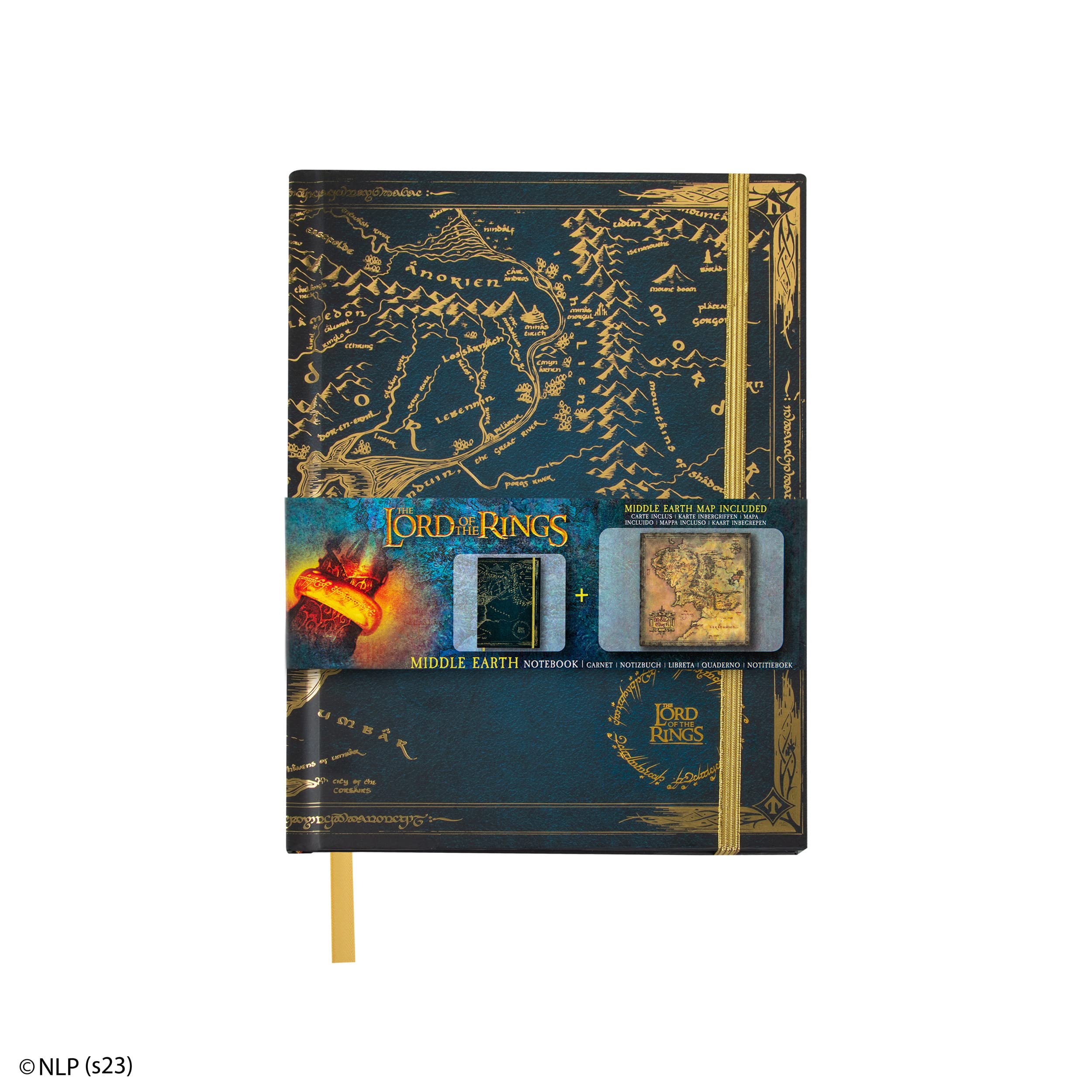 Lord Of The Rings Middle-Earth Hardcover Notebook with foldable map