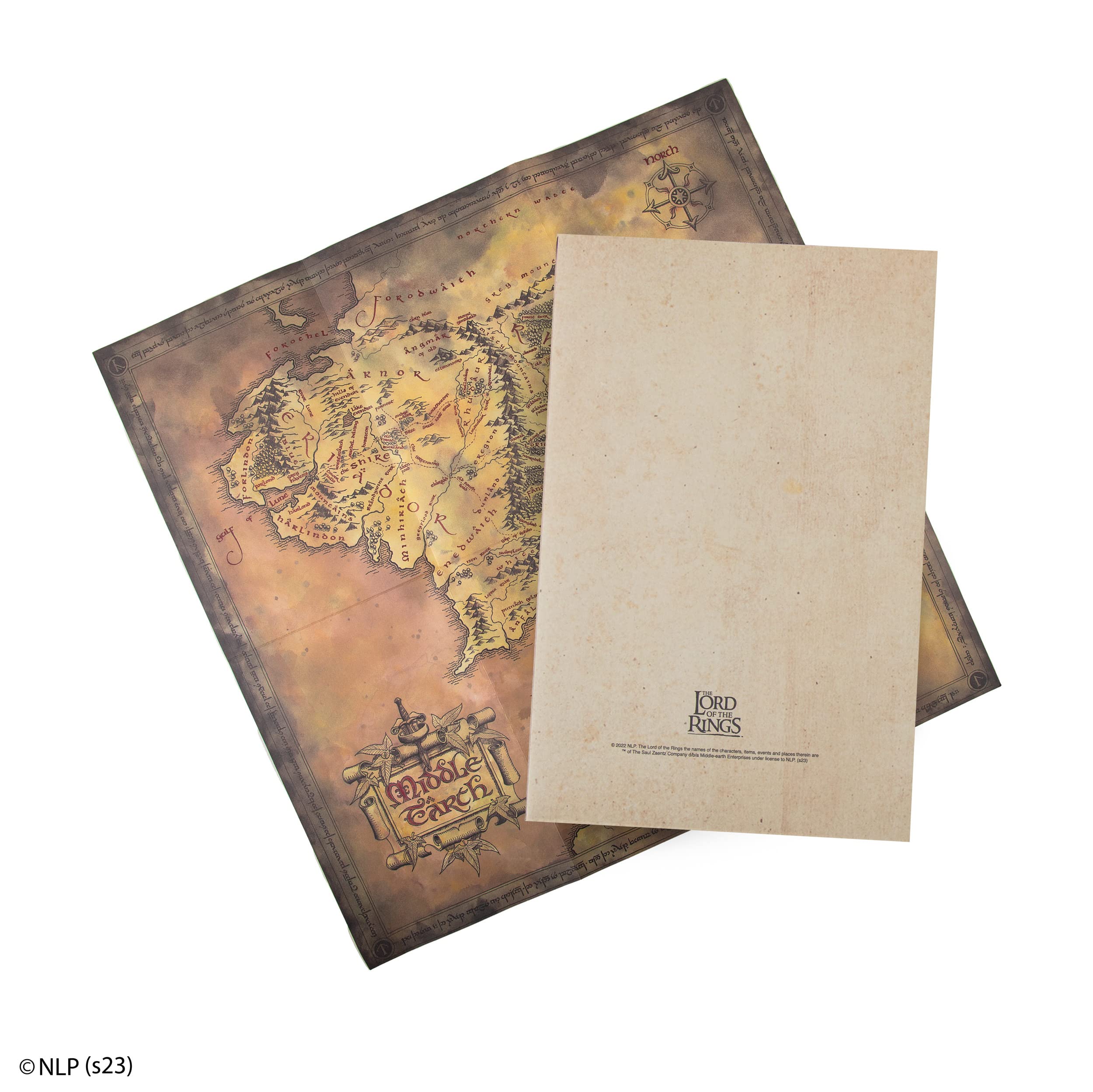 Lord Of The Rings Middle-Earth Hardcover Notebook with foldable map