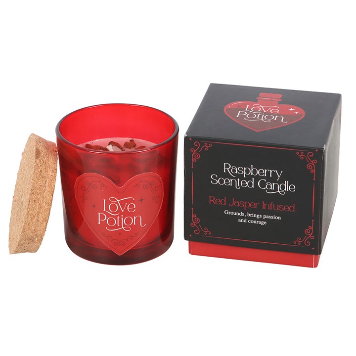 Love Potion Raspberry Crystal Chip Candle From Witch, Please!