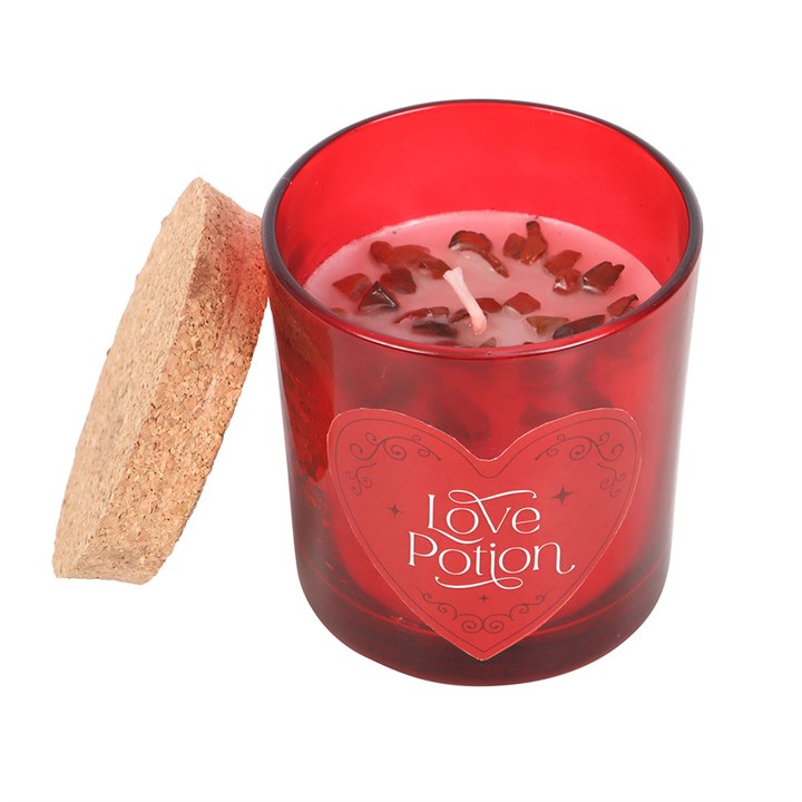 Love Potion Raspberry Crystal Chip Candle From Witch, Please!