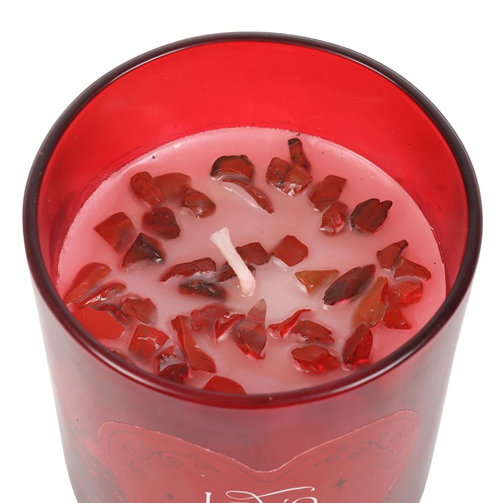 Love Potion Raspberry Crystal Chip Candle From Witch, Please!