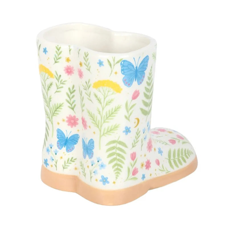 Luna Bloom Floral Print Welly Boot Planter