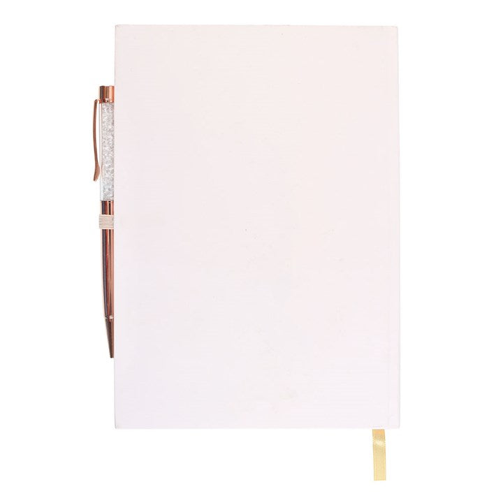 Luna Moth Daily Reflection Journal and Clear Quartz Crystal Pen From Witch, Please!