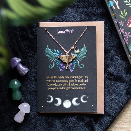 Luna Moth Necklace Card From Witch, Please!