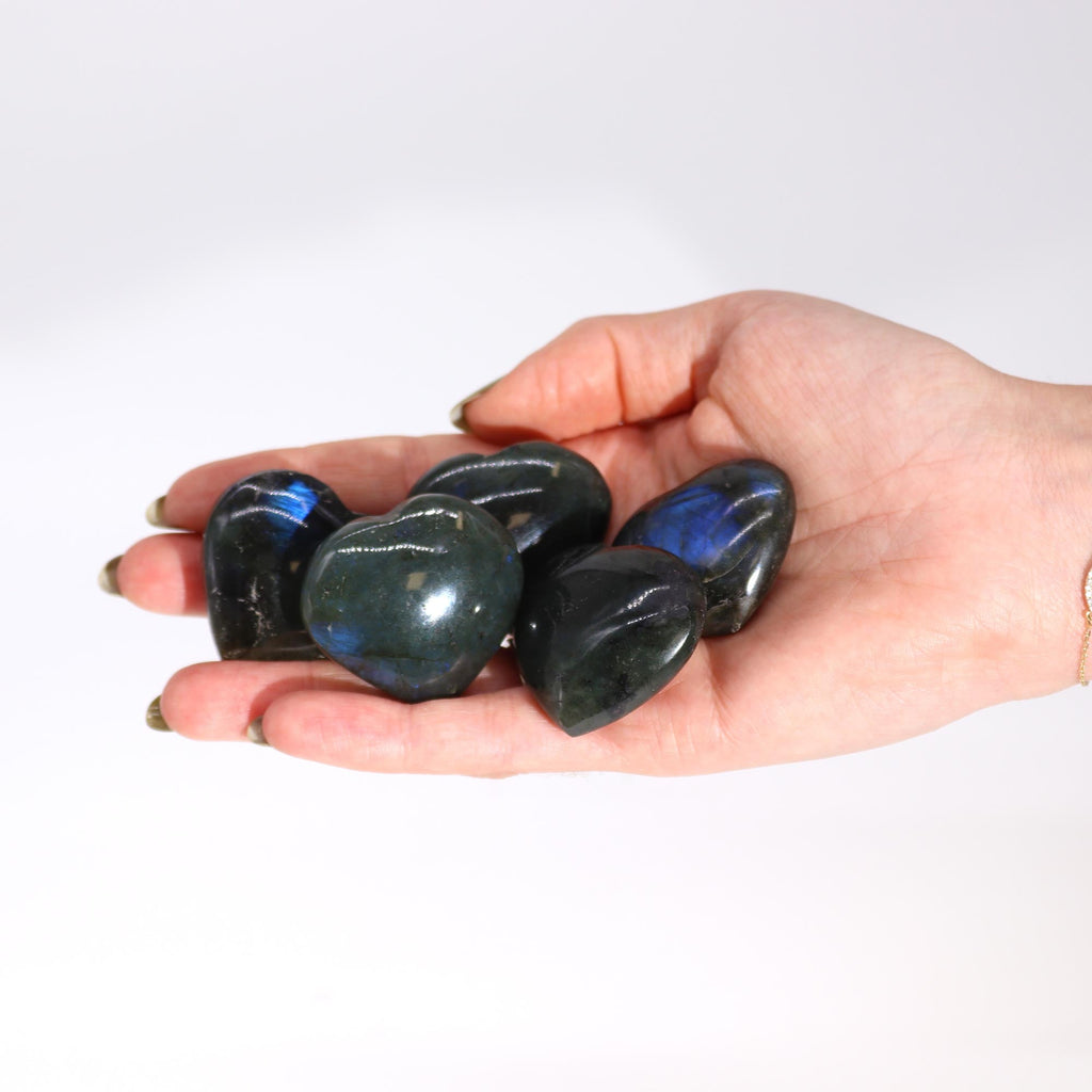 Madagascar Labradorite Hearts Stone (approx 25gm 40mm) From Witch, Please!