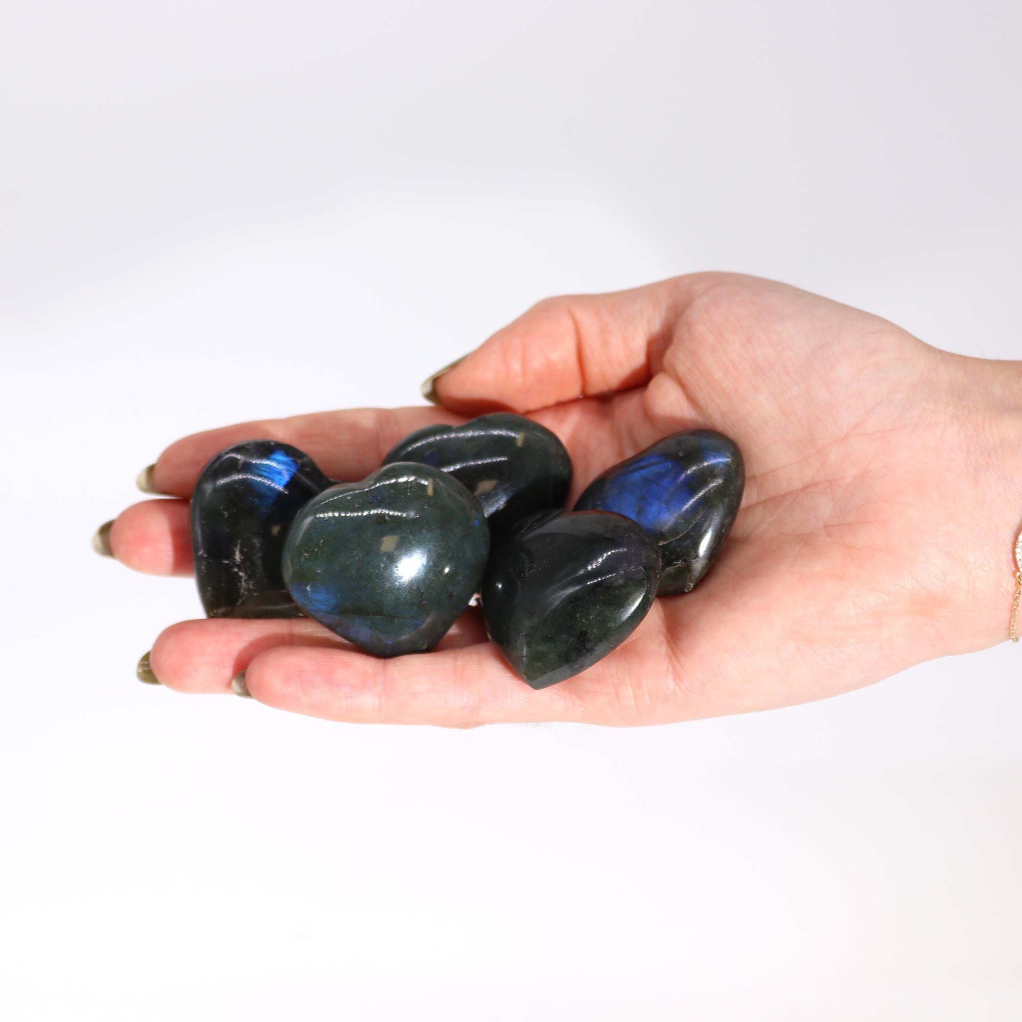 Madagascar Labradorite Hearts Stone (approx 25gm 40mm) From Witch, Please!