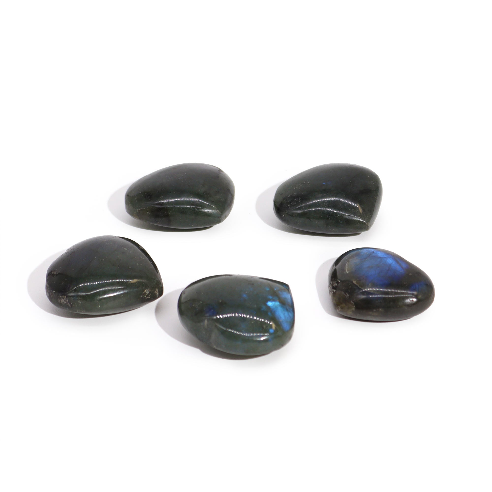 Madagascar Labradorite Hearts Stone (approx 25gm 40mm) From Witch, Please!