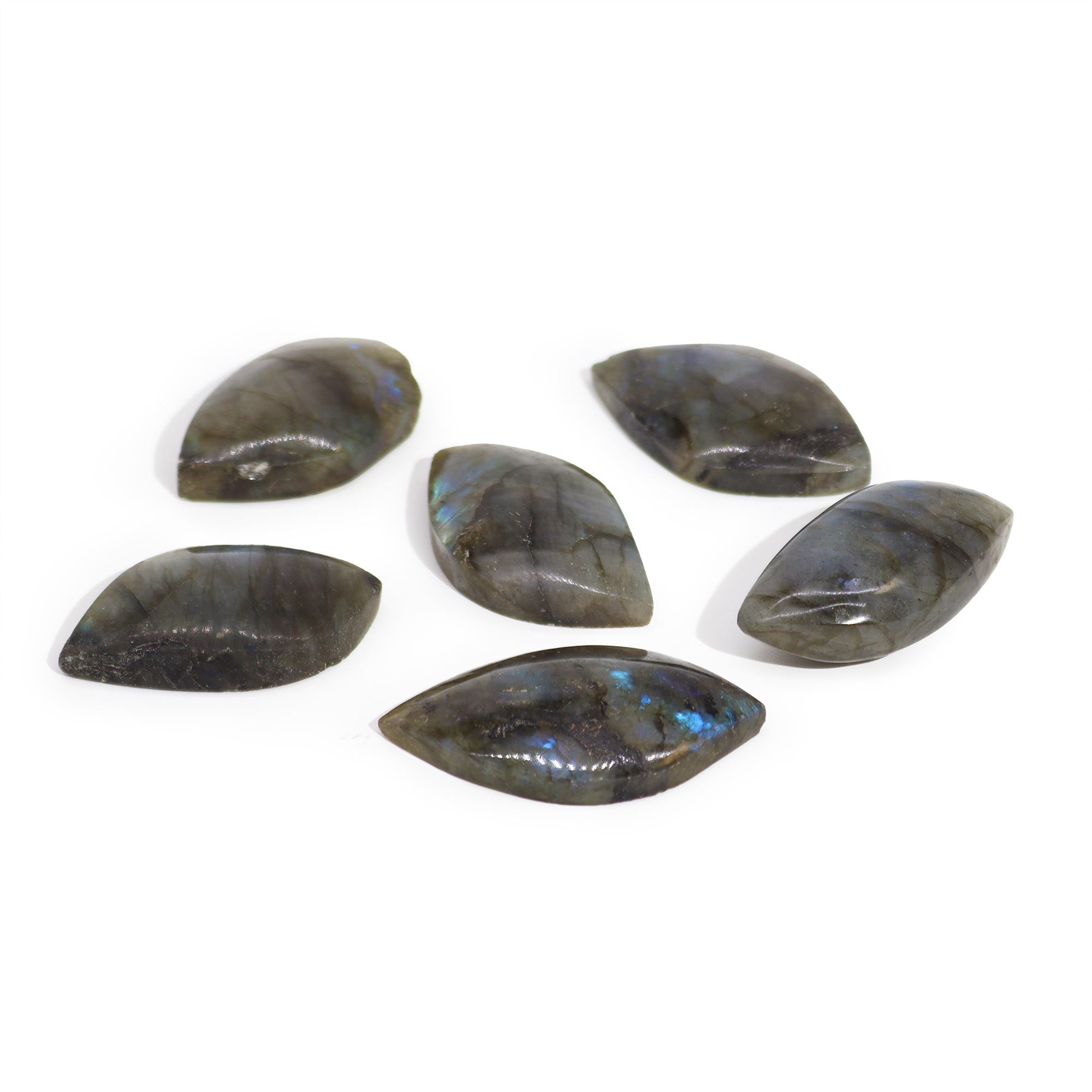 Madagascar Labradorite Leaf Stone (approx 15-20gms 45-55mm) From Witch, Please!