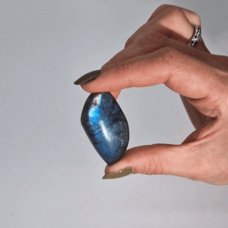 Madagascar Labradorite Leaf Stone (approx 15-20gms 45-55mm) From Witch, Please!