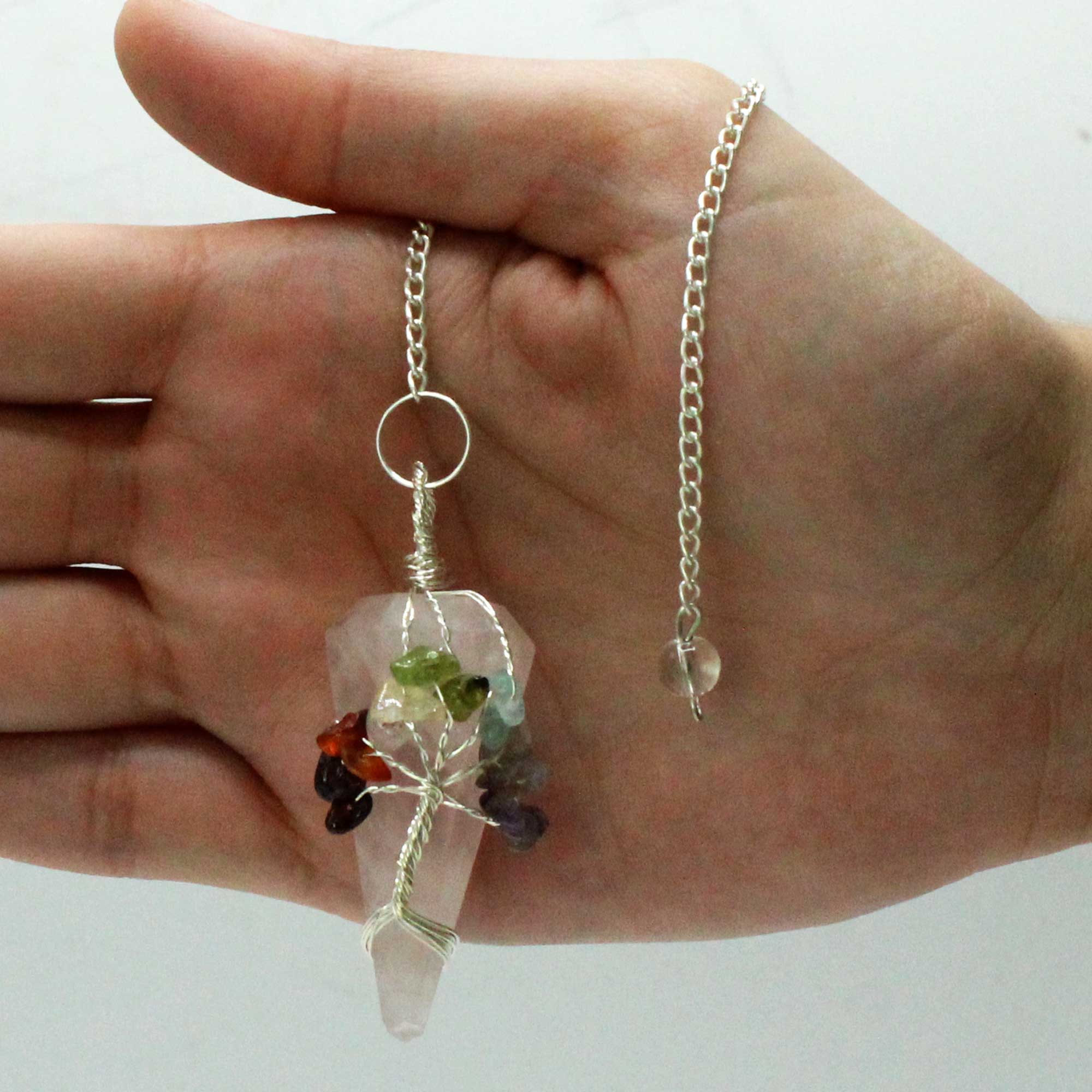 Magic Pendulum - Seven Chakra - Rose Quartz From Witch, Please!