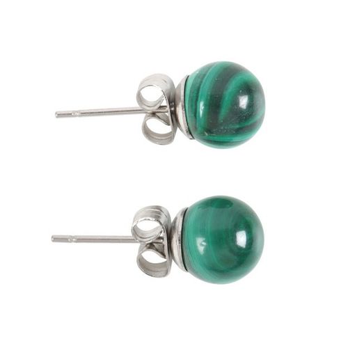 Malachite Semi Precious Crystal Earrings From Witch, Please!