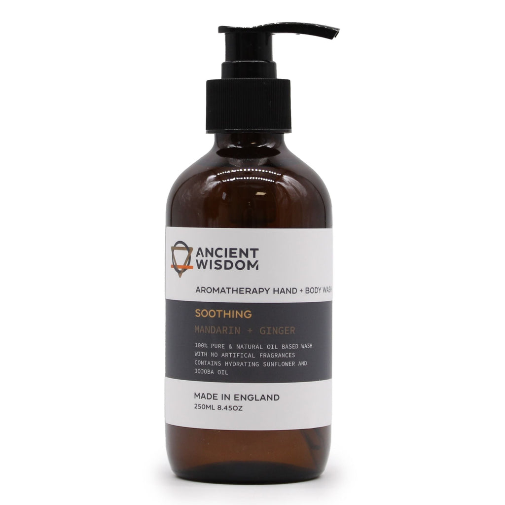 Mandarin & Ginger Hand & Body Wash 250ml - Aromatherapy Hand & Body Wash