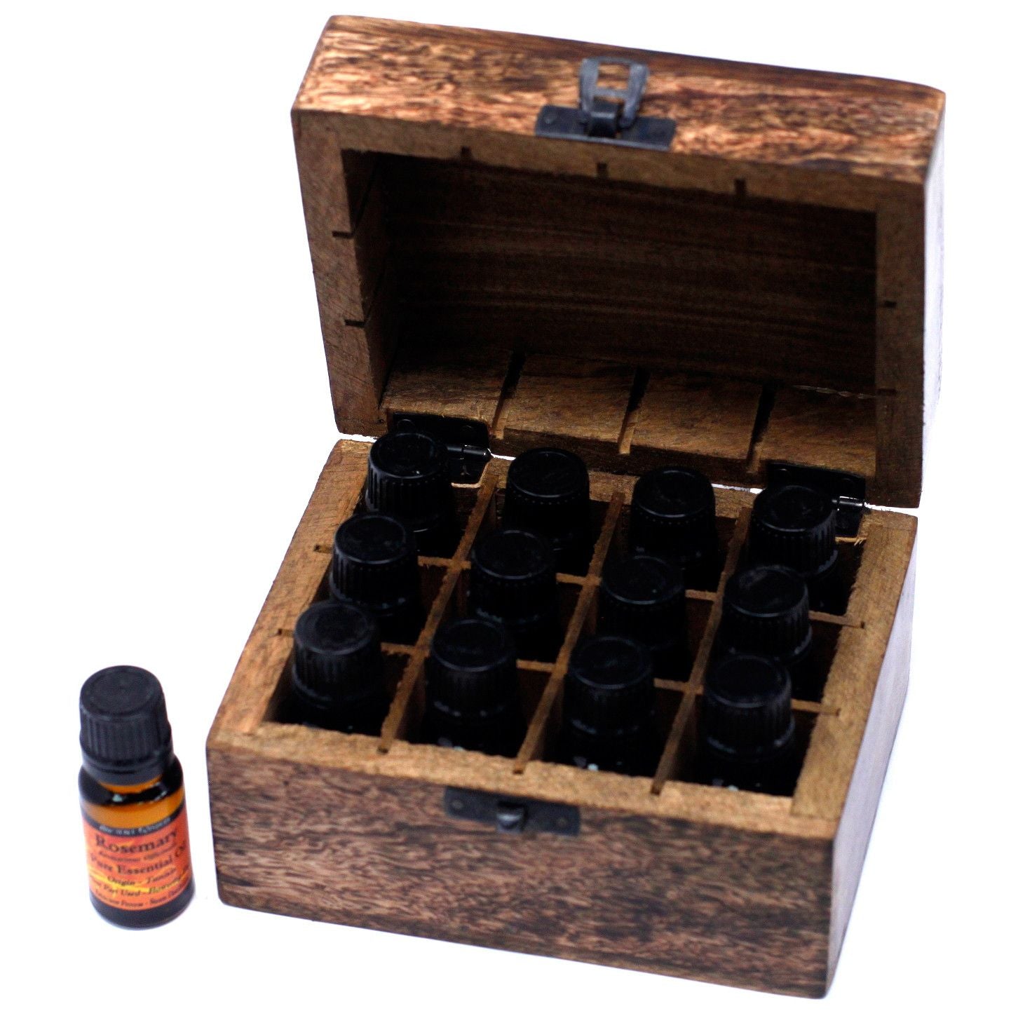 Mango Aromathrapy Box - Floral (holds 12) Aromatherapy Carved Boxes