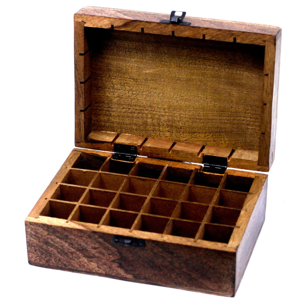 Mango Aromathrapy Box - Floral (holds 24) Aromatherapy Carved Boxes