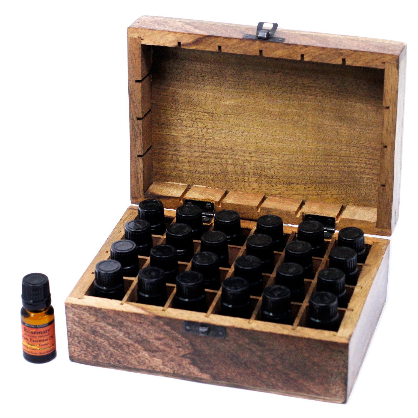 Mango Aromathrapy Box - Floral (holds 24) Aromatherapy Carved Boxes
