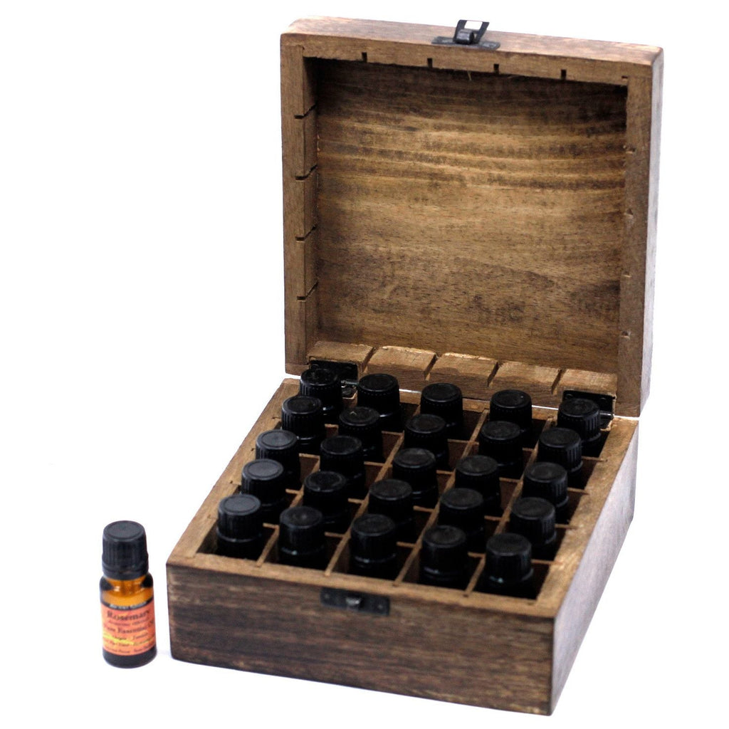 Mango Aromathrapy Box - Floral (holds 25) Aromatherapy Carved Boxes