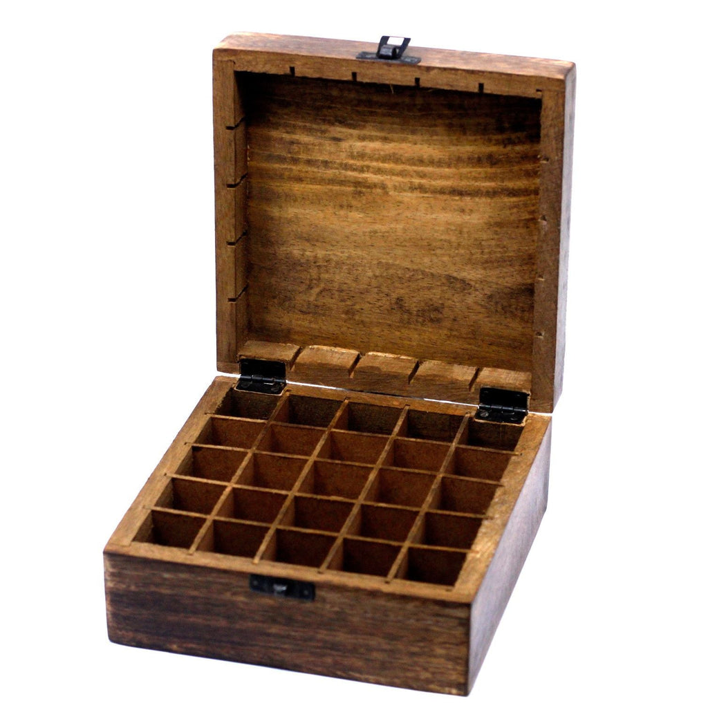 Mango Aromathrapy Box - Floral (holds 25) Aromatherapy Carved Boxes